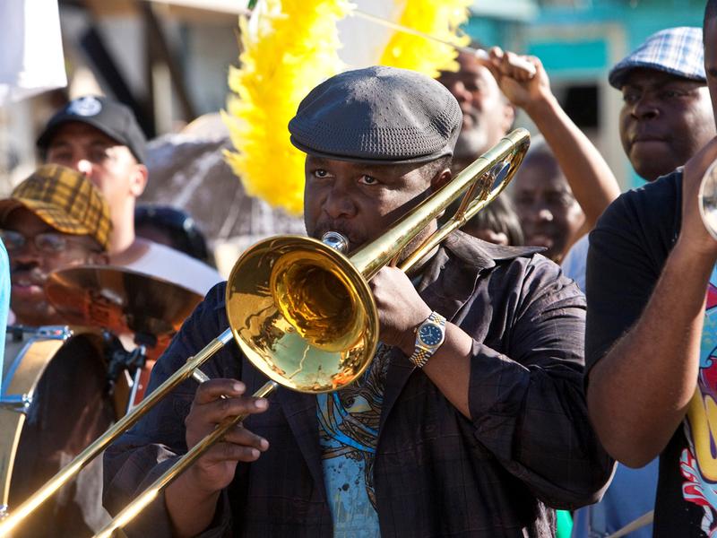 New Orleans native Wendell Pierce plays a trombonist named Antoine Batiste in the HBO series <em>Treme</em>.
